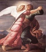 STEINLE, Edward Jakob von Jacob Wrestling with the Angel Spain oil painting artist